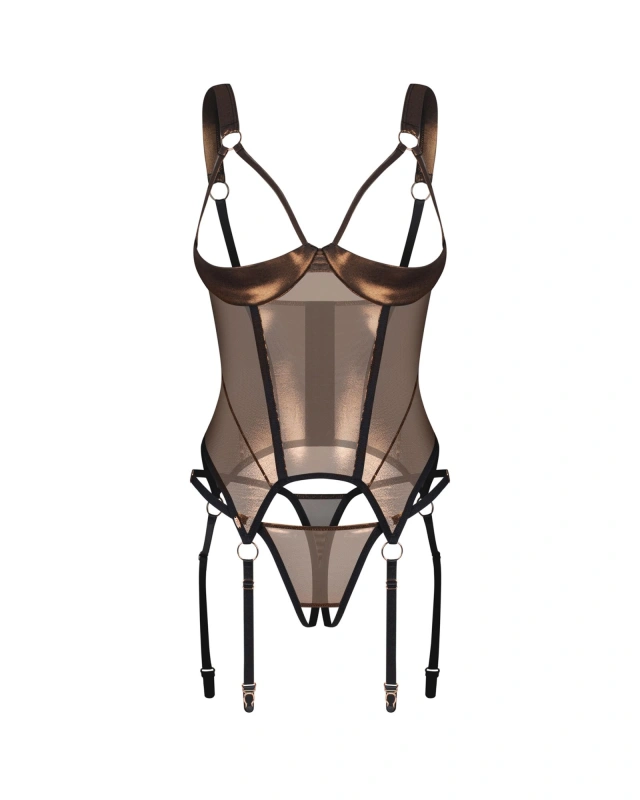Soranna gorset i stringi otwarte L/XL Obsessive