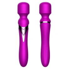 Silikonowy Stymulator Dualny USB Podwójna Stymulacja 7+7 Trybów Fioletowy