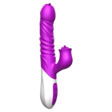 Silikonowy Wibrator USB 10 Trybów Wibracji Funkcja Pchania i Podgrzewanie