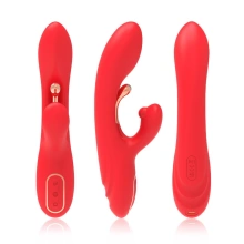 Wibrator Króliczek Nirvana Red Three-point Vibration B - Series Joy Czerwony | 100% ORYGINAŁ| DYSKRETNA PRZESYŁKA