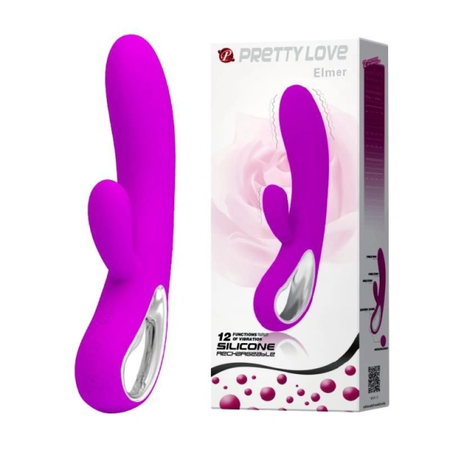 Wibrator Punktu G ELMER Pretty Love Ładowany USB Fioletowy | 100% ORYGINAŁ| DYSKRETNA PRZESYŁKA