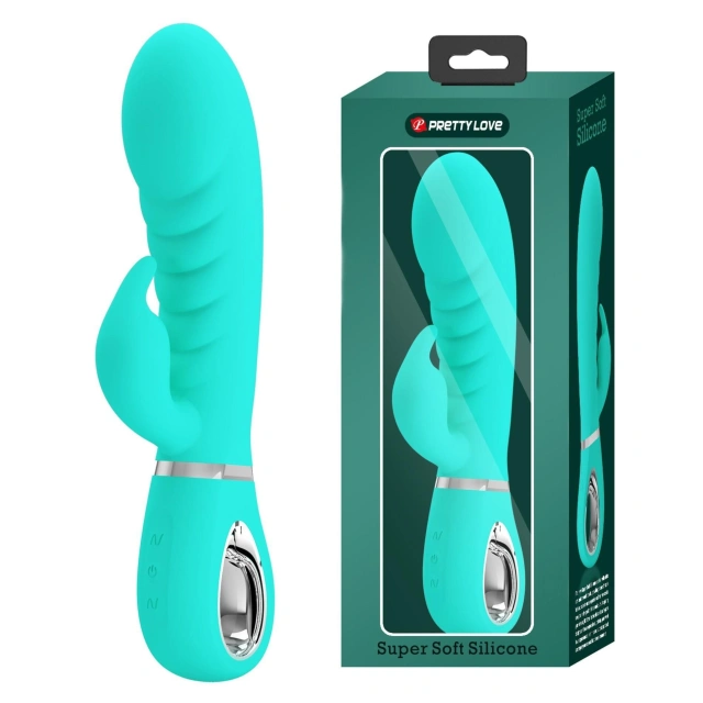 Wibrator Króliczek Prescott Green 7 Function Vibrations Pretty Love Zielony | 100% ORYGINAŁ| DYSKRETNA PRZESYŁKA