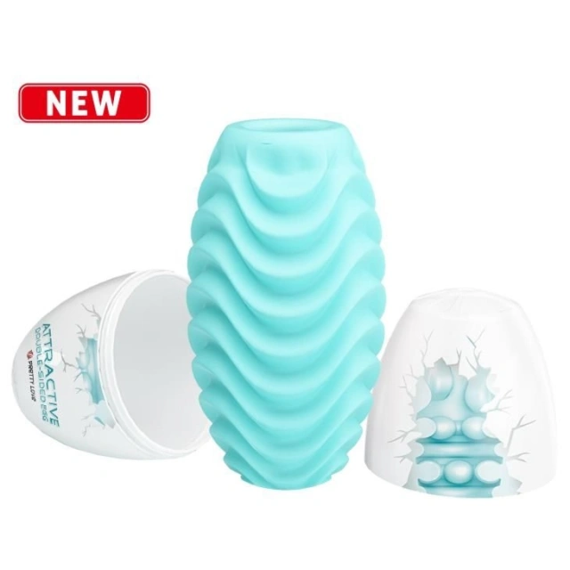 Masturbator Attractive Double Side Egg GREEN Pretty Love Zielony 
