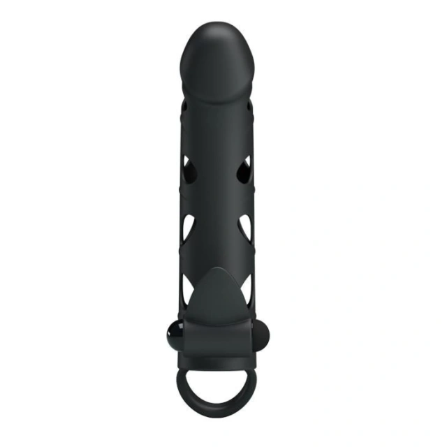 Nakładka na Penisa Vibrating Penis Sleeve With Ball Strap Pretty Love 