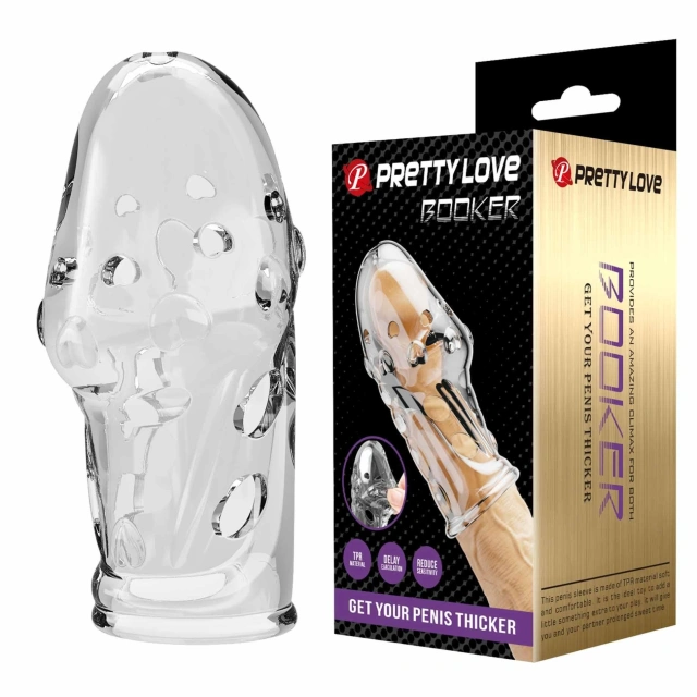 Nakładka na Penisa Penis Sleeve – Booker (clear) Pretty Love Przezroczysty 