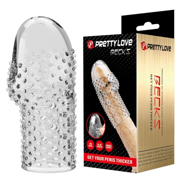 Nakładka na Penisa Penis Sleeve – Becks (clear) Pretty Love Przezroczysty 