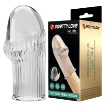 Nakładka na Penisa Huel Penis Sleeve (clear) Pretty Love Przezroczysty | 100% ORYGINAŁ| DYSKRETNA PRZESYŁKA