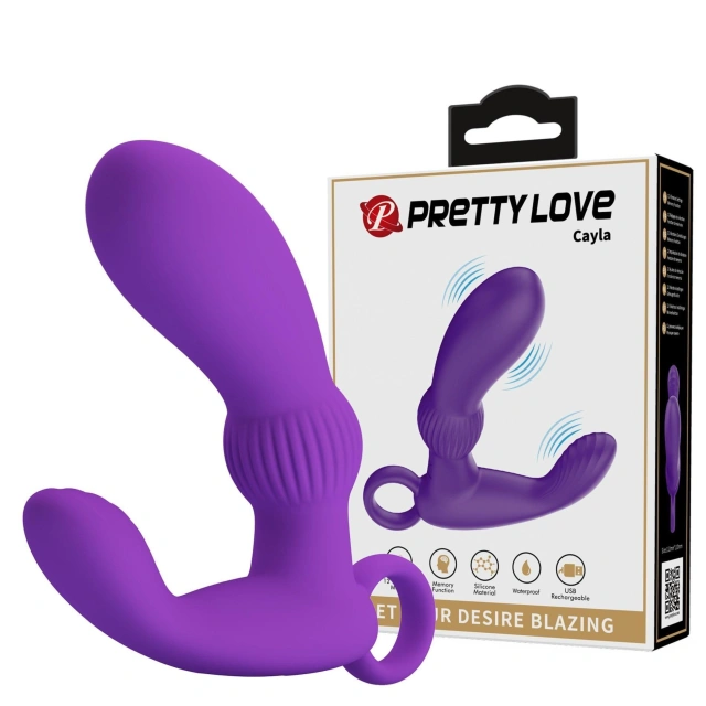 Masażer Prostaty Cayla Purple Pretty Love 12 Trybów Wibrujący Fioletowy 