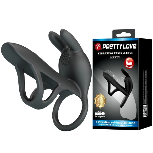 Nakładka na Penisa Vibrating Penis Sleeve Matty Pretty Love 7 Trybów Wibrujący 