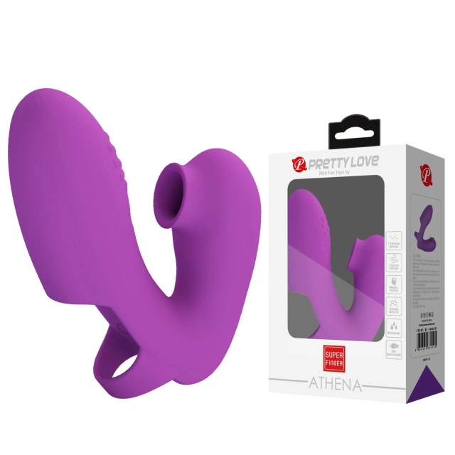 Stymulator Łechtaczki Super Finger Athena Purple Pretty Love Sterowany Zdalnie Fioletowy | 100% ORYGINAŁ| DYSKRETNA PRZESYŁKA