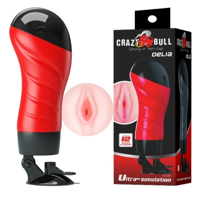 Automatyczny Masturbator CRAZY BULL DELIA Vagina 12 Function Pretty Love 