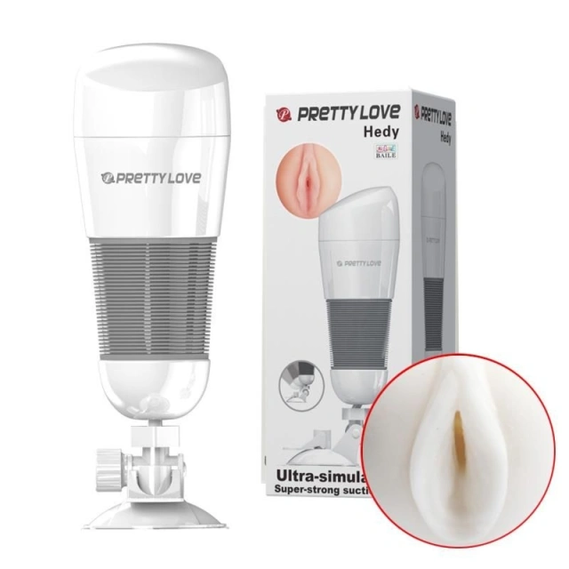 Automatyczny Masturbator HEDY WHITE Vibrating Pretty Love Biały 