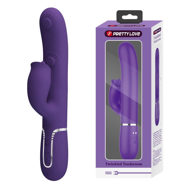 Wibrator Króliczek Gigi Dark Purple Pretty Love Fioletowy | 100% ORYGINAŁ| DYSKRETNA PRZESYŁKA