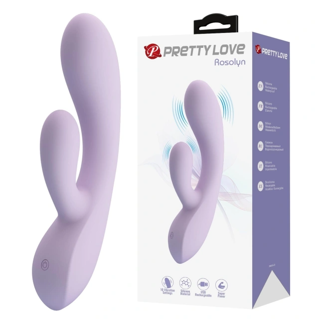 Wibrator Króliczek Silikon Rosolyn Pretty Love Ładowany USB | 100% ORYGINAŁ| DYSKRETNA PRZESYŁKA