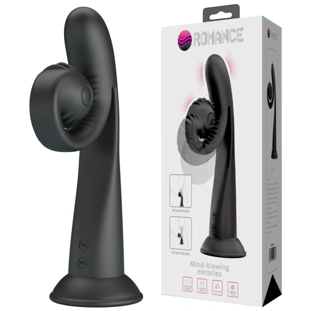 Stymulator Łechtaczki Love Romance Selma Snail Rabbit – Black Pretty Love Czarny | 100% ORYGINAŁ| DYSKRETNA PRZESYŁKA
