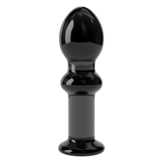 Szklany Korek Analny Glass Romance Lovetoy 11,4 Cm Czarny