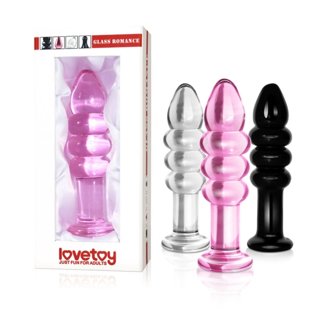 Szklany Korek Analny Glass Romance Lovetoy 14,0 Cm Różowy