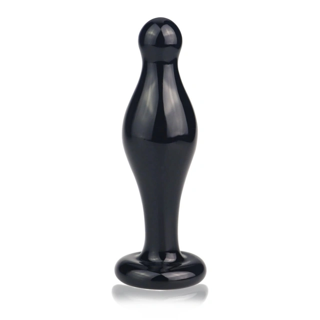 Szklany Korek Analny Glass Romance Lovetoy 11,4 Cm Czarny
