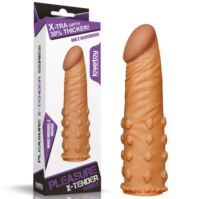 Nakładka na Penisa Add Pleasure X Tender Penis Brown Lovetoy 5,1 Cm | 100% ORYGINAŁ| DYSKRETNA PRZESYŁKA