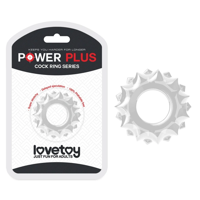 Pierścień Erekcyjny POWER PLUS Cockring Lovetoy Przezroczysty | 100% ORYGINAŁ| DYSKRETNA PRZESYŁKA