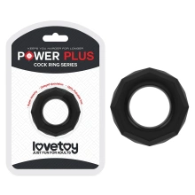 Pierścień Erekcyjny POWER PLUS Cockring Lovetoy Czarny | 100% ORYGINAŁ| DYSKRETNA PRZESYŁKA