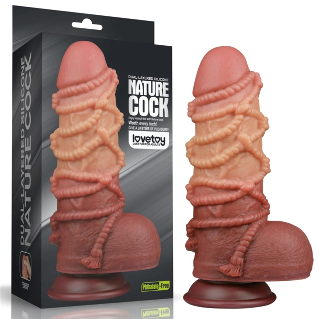 Dildo z Przyssawką Silikonowy Dual Layered Platinum Silicone Cock With 