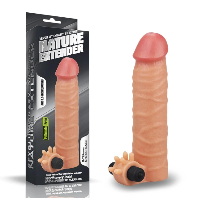 Nasadka na Penisa  Add Vibratingsilicone Extender Lovetoy 3,8 Cm 