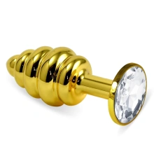 Korek Analny Gold Spiral Lovetoy Przezroczysty | 100% ORYGINAŁ| DYSKRETNA PRZESYŁKA