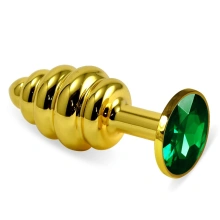 Korek Analny Gold Spiral Lovetoy Zielony | 100% ORYGINAŁ| DYSKRETNA PRZESYŁKA