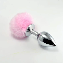Korek Analny Metalowy Pompon Metal Large Lovetoy Różowy | 100% ORYGINAŁ| DYSKRETNA PRZESYŁKA
