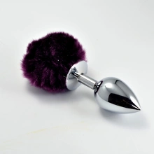 Korek Analny Metalowy Pompon Metal Small Lovetoy Fioletowy | 100% ORYGINAŁ| DYSKRETNA PRZESYŁKA