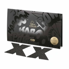 Ozdobne naklejki na sutki Flash Cross Black Bijoux Indiscrets
