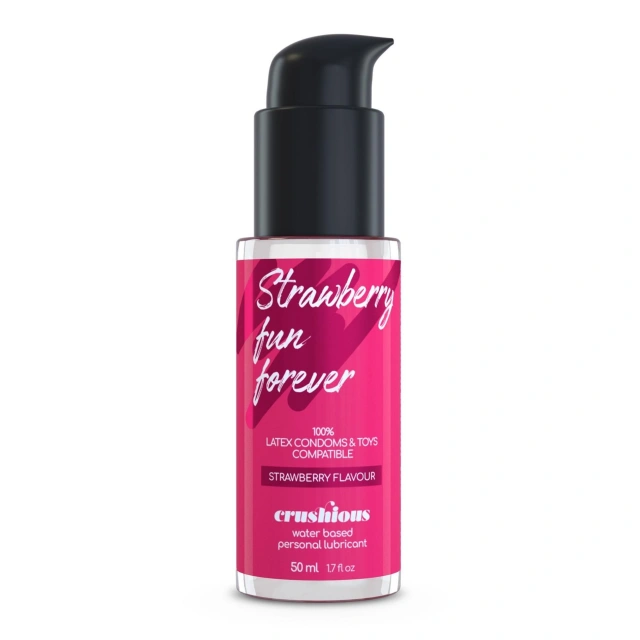 Lubrykant Wodny Strawberry Flavoured 50 Ml Crushious 50 Ml Czerwony 