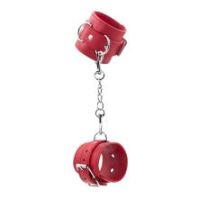 Kajdanki Bdsm Bondage Love Leather Handcuffs Red Crushious Czerwony | 100% ORYGINAŁ| DYSKRETNA PRZESYŁKA