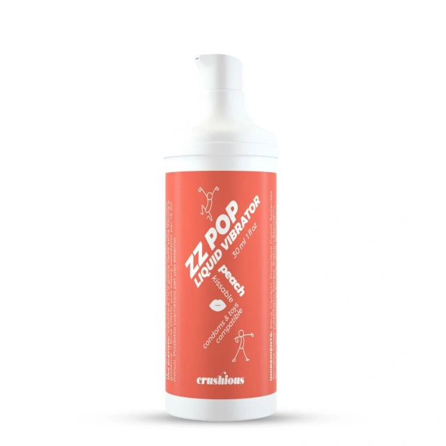 Żel Wibrator Zz Pop Liquid Peach Aroma 30ml Crushious 30 Ml | 100% ORYGINAŁ| DYSKRETNA PRZESYŁKA