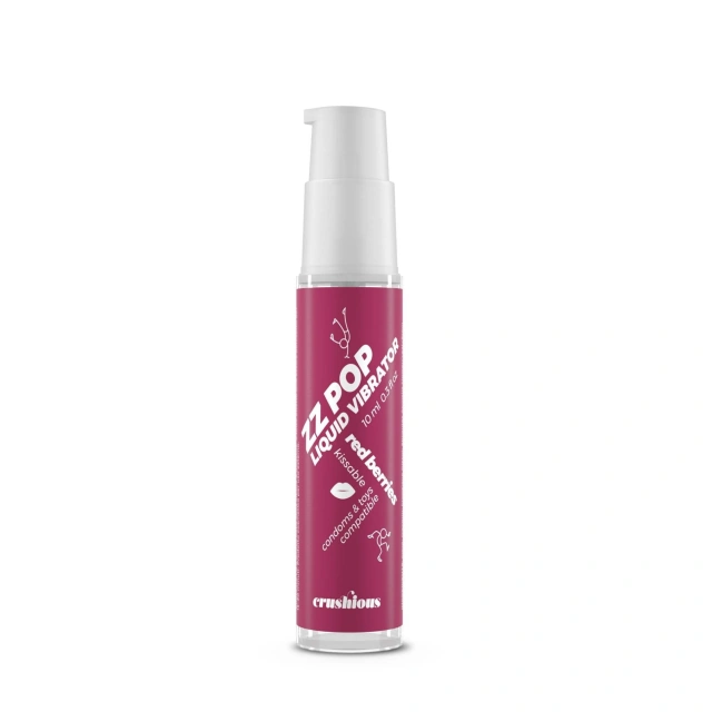 Żel Wibrator Zz Pop Liquid Red Berries Aroma 10ml Crushious 10 Ml Czerwony | 100% ORYGINAŁ| DYSKRETNA PRZESYŁKA