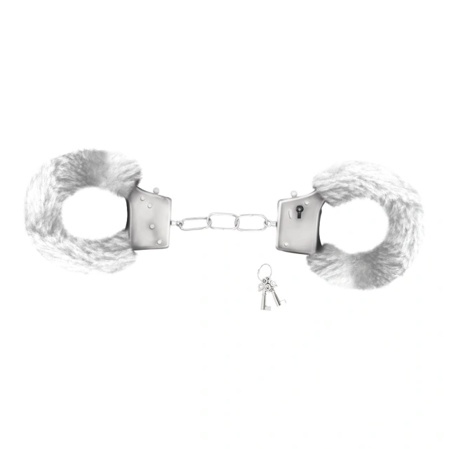 Kajdanki Bdsm Love Cuffs Furry Handcuffs White Crushious Biały | 100% ORYGINAŁ| DYSKRETNA PRZESYŁKA