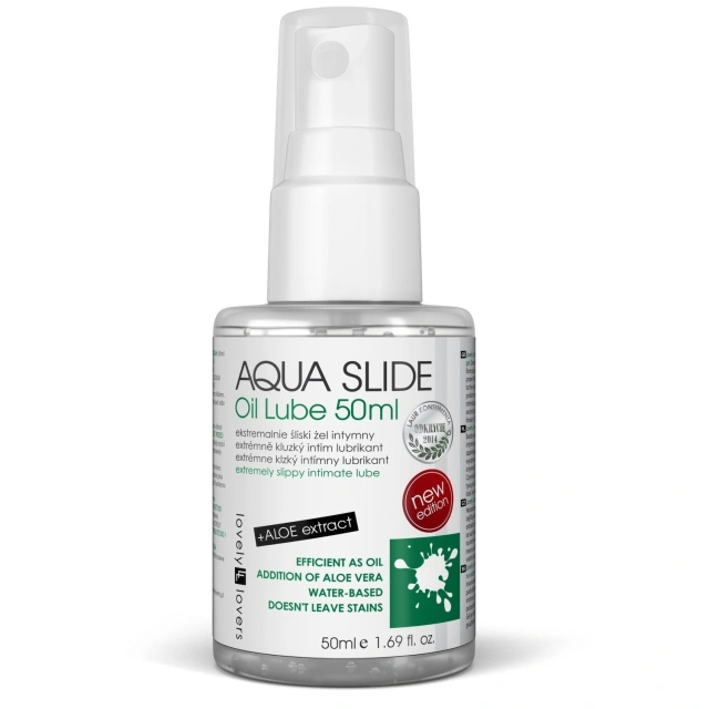 Aqua Slide Oil Lube Lubrykant 50 Ml Lovely Lovers | 100% ORYGINAŁ| DYSKRETNA PRZESYŁKA