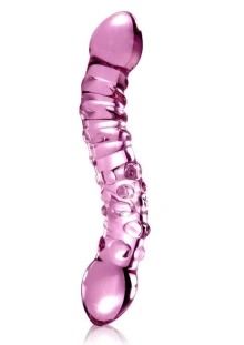 Dildo Szklane Waginalno-Analne Icicles No. 55 Różowy | 100% ORYGINAŁ| DYSKRETNA PRZESYŁKA