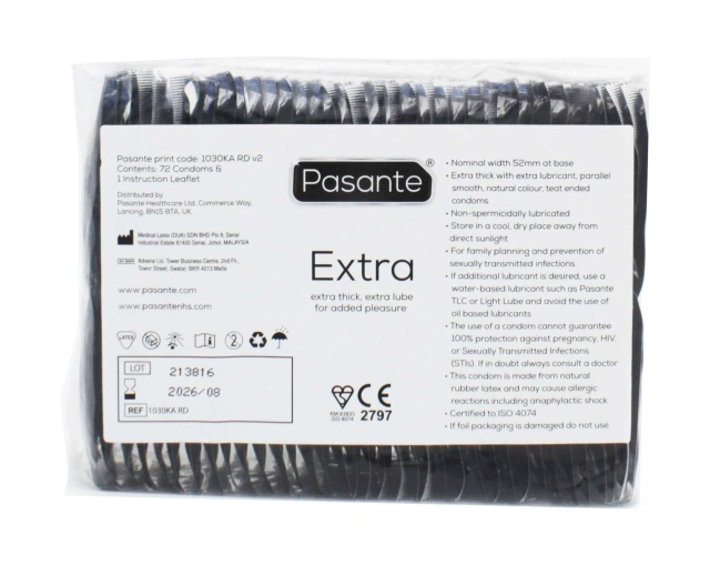 Prezerwatywy Extra Safe Pasante Extra Bulk 144 szt.