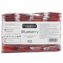 Prezerwatywy Smakowe Jagodowe Pasante Blueberry Blast Bulk 144 szt.