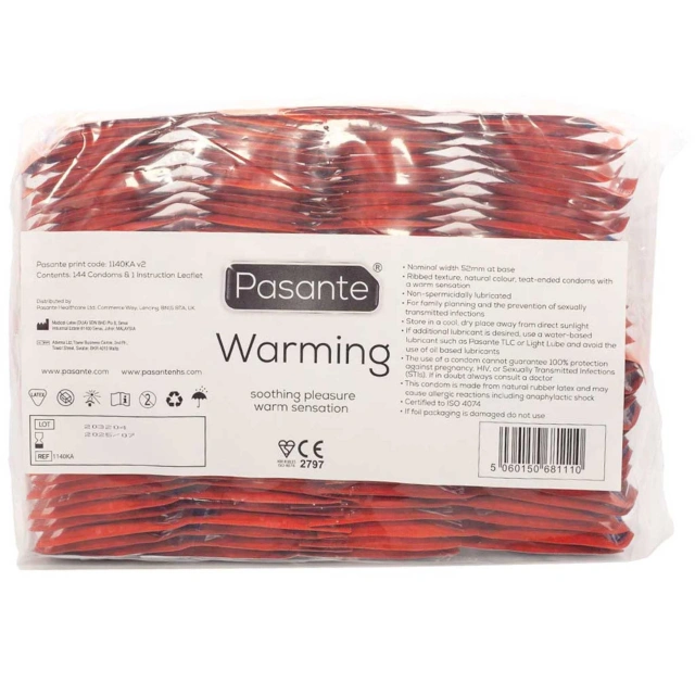 Prezerwatywy Rozgrzewające Pasante Warming Bulk 144 szt.