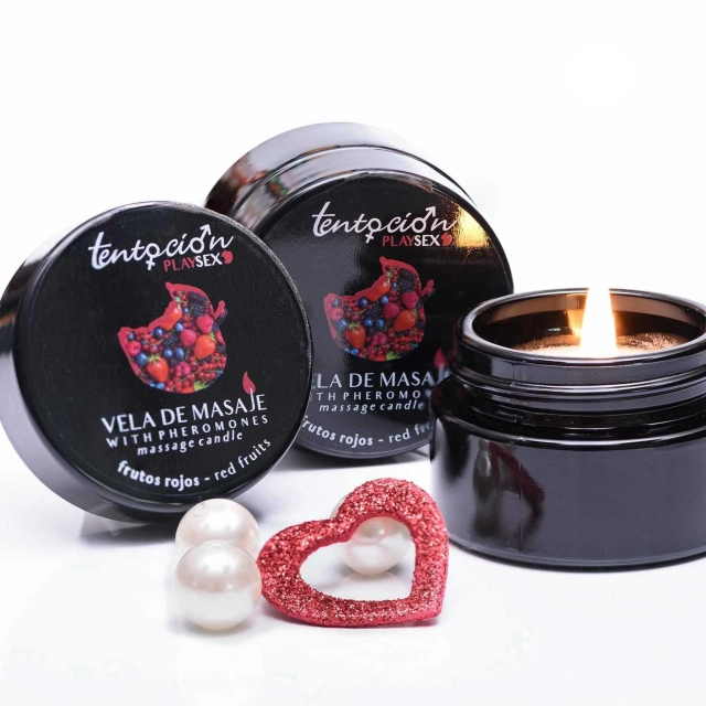 Świeca Z Feromonami Czerwone Owoce Tentación Play Sex 20 ml