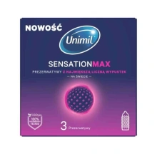 Prezerwatywy Prążkowane Unimil Sensation Max 3 szt.