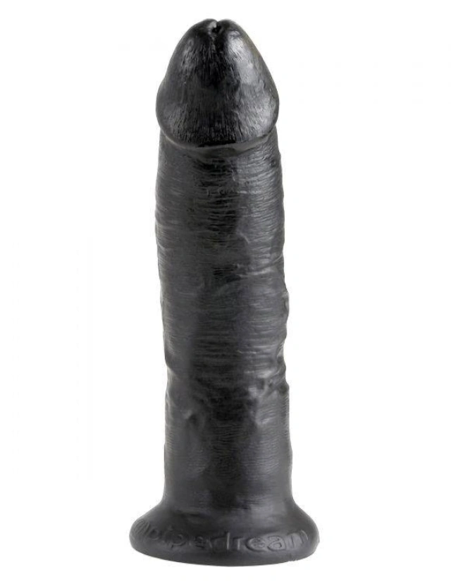Dildo z Przyssawką Realistyczna Faktura Żył 20,3cm Czarny 