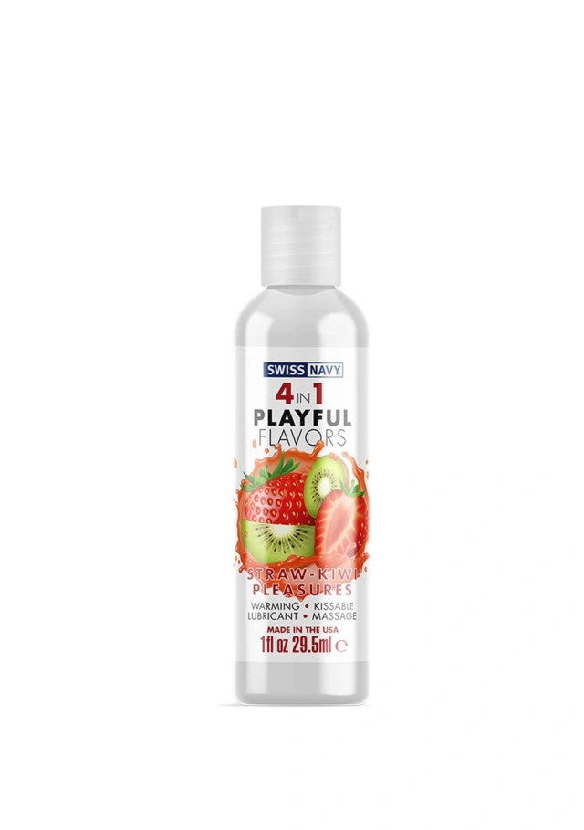 Lubrykant Smakowy 4 w 1 Truskawka i Kiwi (Straw-Kiwi Pleasures) Swiss Navy 30 ml