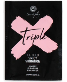 Żel Pobudzający Unisex Triple X 3 in 1 Pleasure Enhancer Secret Play 2 ml