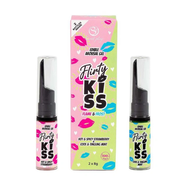 Jadalny Żel Pobudzający Truskawka i Mięta (Strawberry and Mint) Flirty Kiss Secret Play