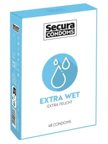 Prezerwatywy Dodatkowo Nawilżane Secura Extra Wet 48 szt.