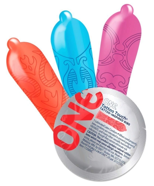 Prezerwatywy Prążkowane ONE Tattoo Touch 12 szt.